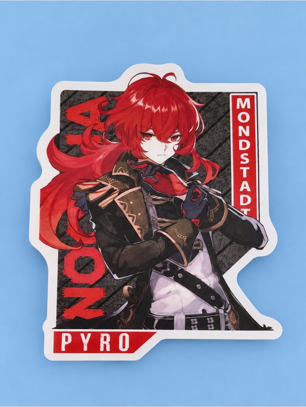 Diluc | Genshin Impact | Pyro Anime Vinyl Sticker